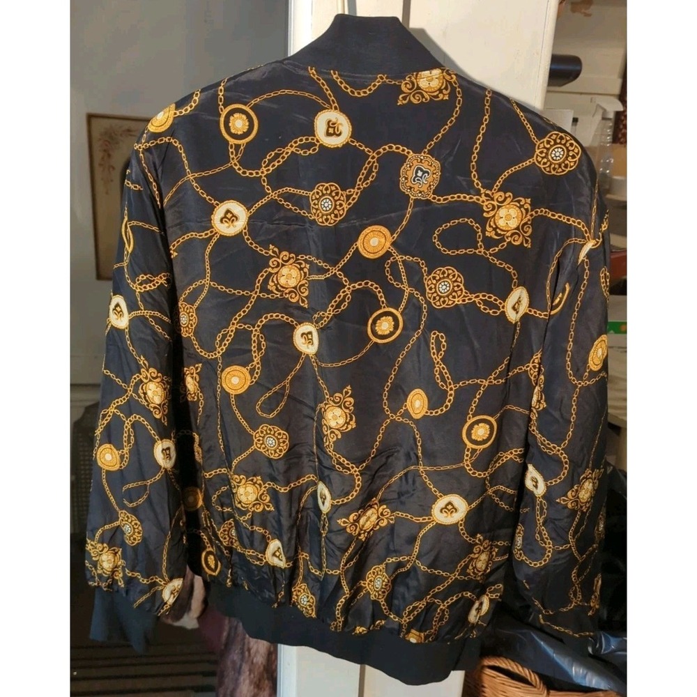 Vintage Spenser Jeremy 100% Silk Bomber Jacket Women's M Size Medium - Picture 5 of 10
